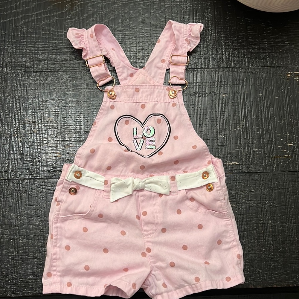 Polkadots pink Overall for girls
